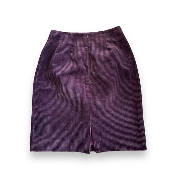 Vintage 90’s Tailored by Harlan Women’s Purple Corduroy A-Line Skirt sz 6 Preppy - Picture 3 of 4